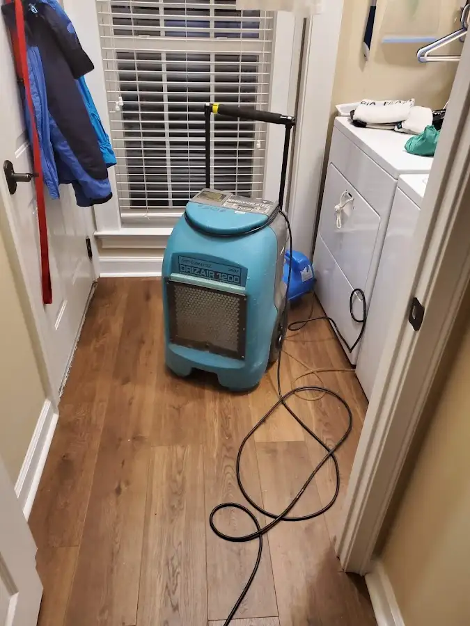 Commercial dehumidifier deployed for Flood Damage Cleanup in Flossmoor